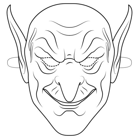 Coloring goblin mask